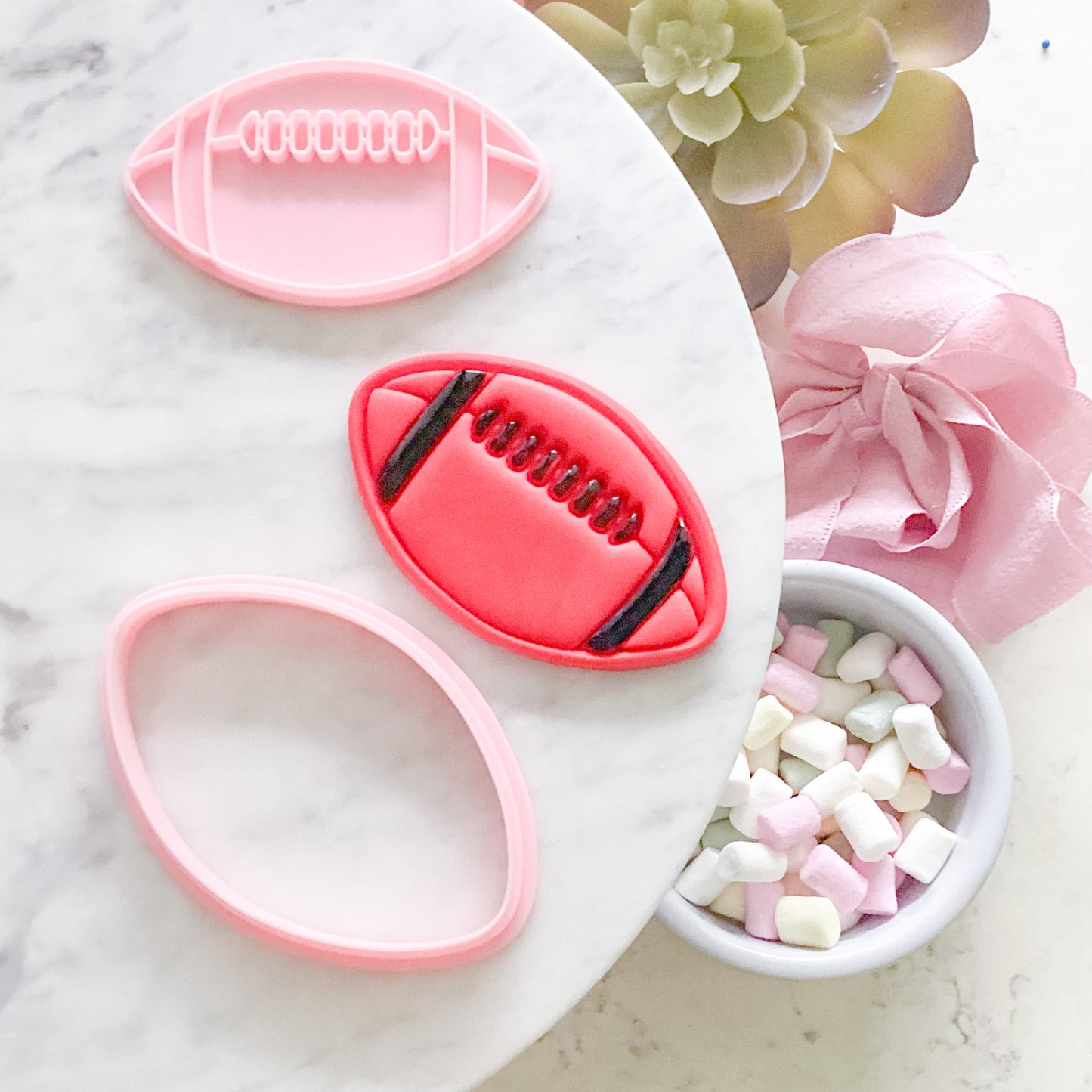 "Football" - Cookie Cutter & Stamp