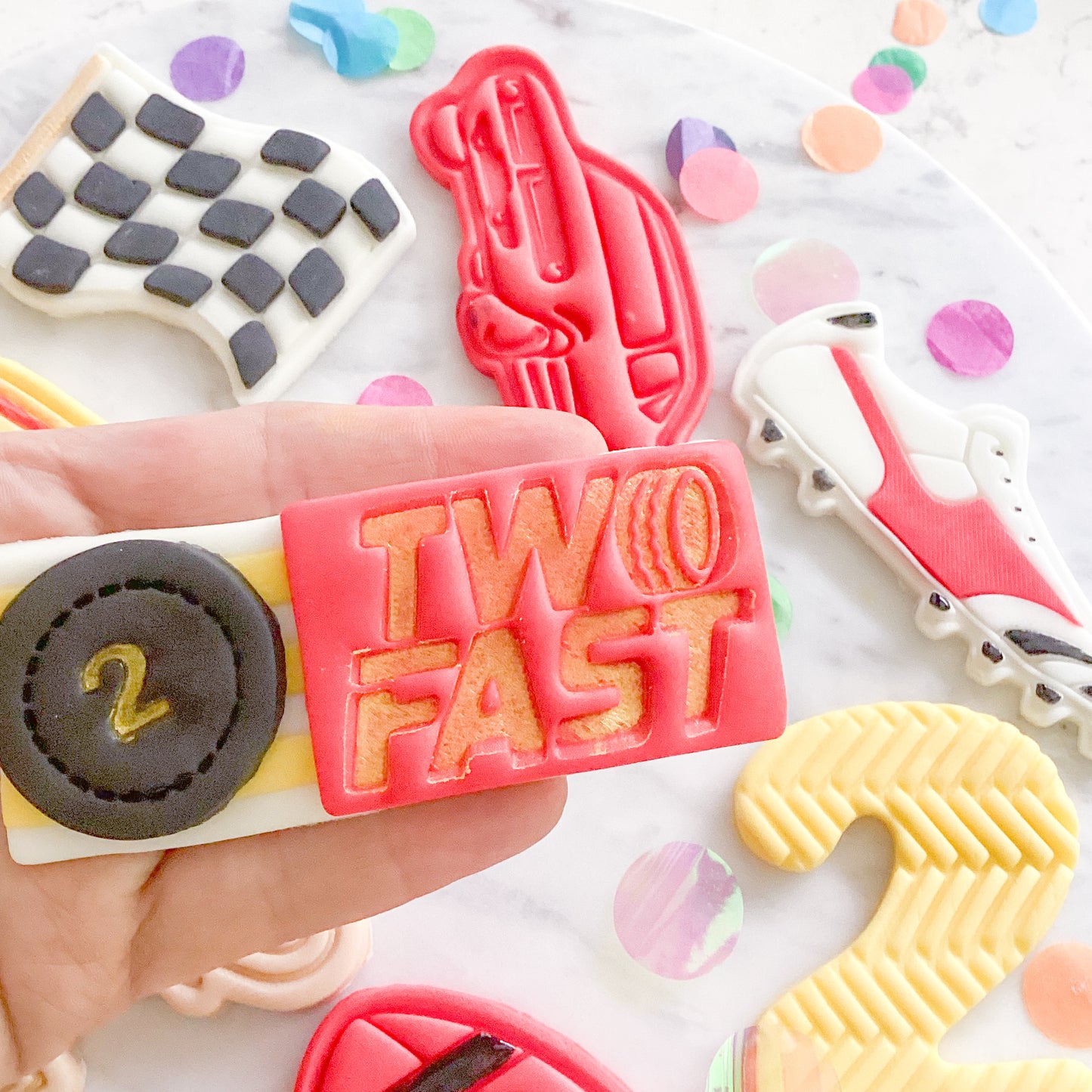 "Two Fast" - Fondant Stamp