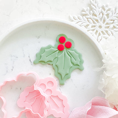 "Holly" - Cutter & Stamp Set