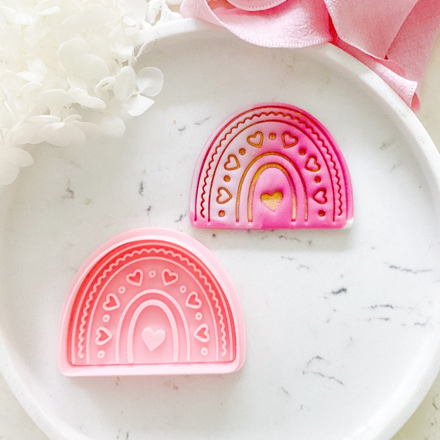 "Boho Heart Rainbow" - Cookie Cutter & Stamp