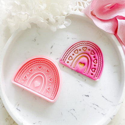 "Boho Heart Rainbow" - Cookie Cutter & Stamp