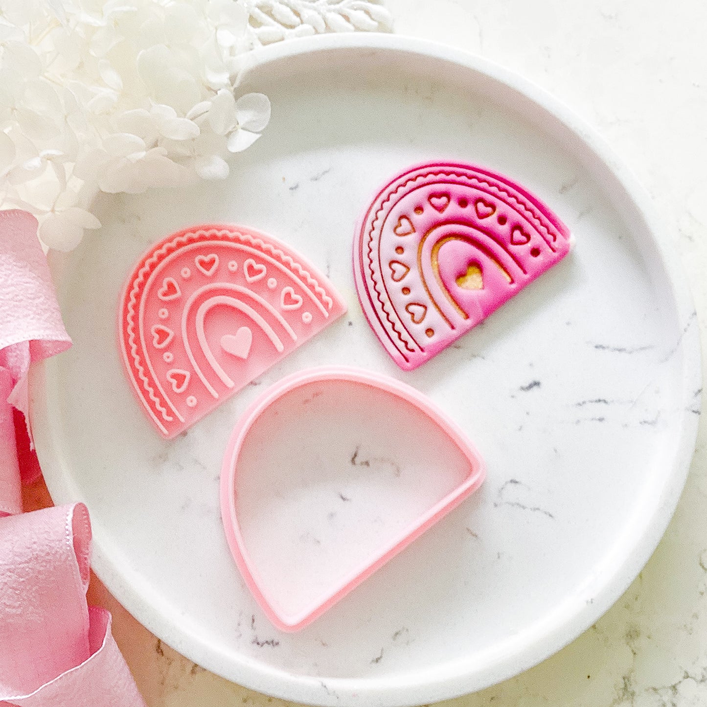 "Boho Heart Rainbow" - Cookie Cutter & Stamp