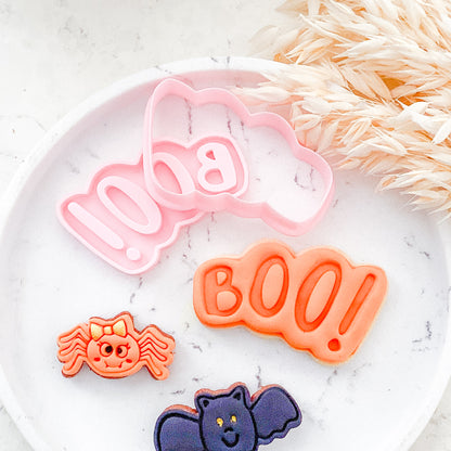 "Boo!" #1 Cutter & Stamp - Choose Size