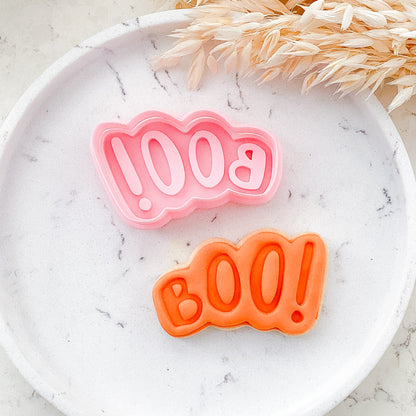 "Boo!" #1 Cutter & Stamp - Choose Size