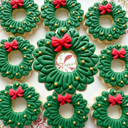 "Detailed Wreath" Cookie Cutter & Stamp