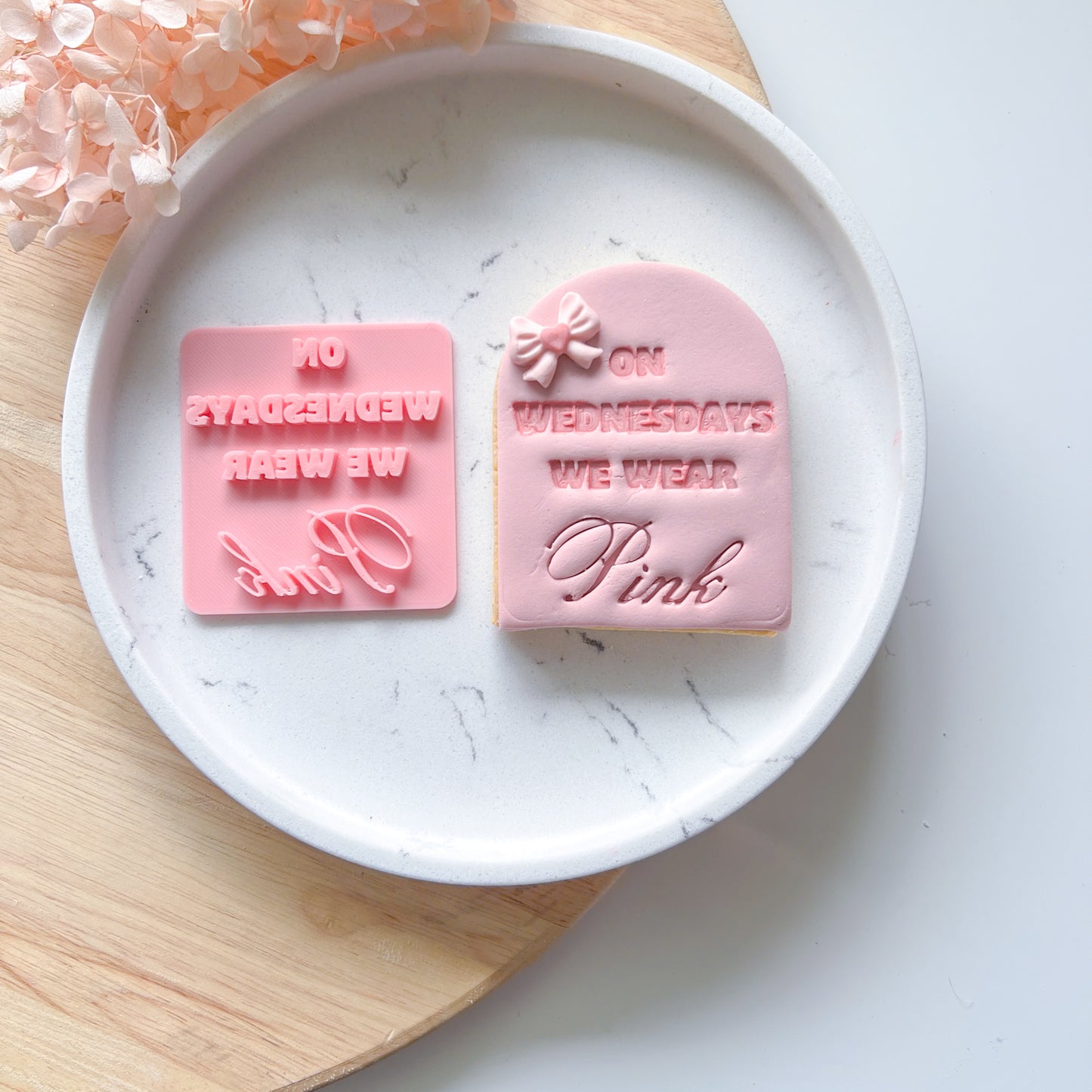 On Wednesdays We Wear Pink - Fondant Stamp