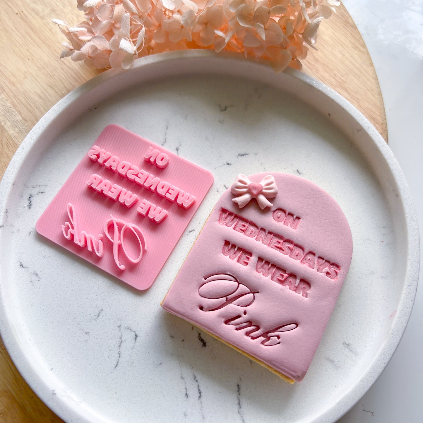 On Wednesdays We Wear Pink - Fondant Stamp