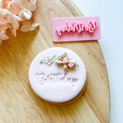 Birthday Font #1 - Fondant Stamp