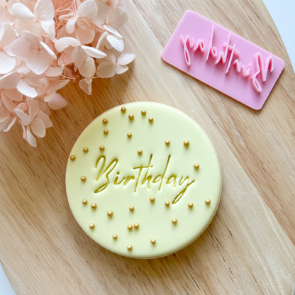 Birthday Font #2 - Fondant Stamp