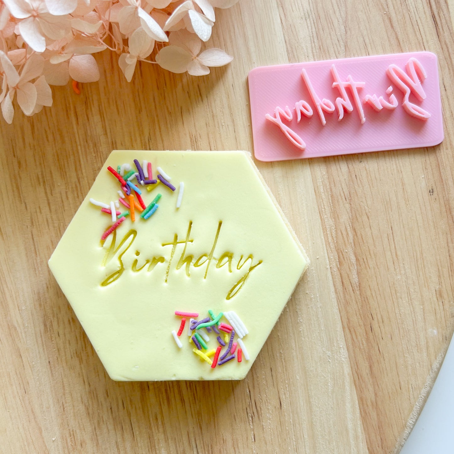 Birthday Font #2 - Fondant Stamp