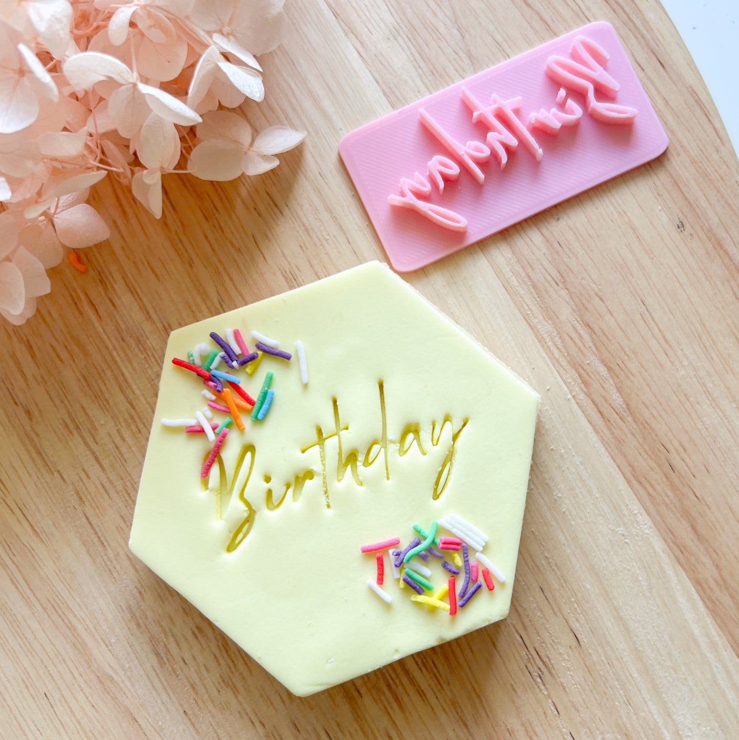 Birthday Font #2 - Fondant Stamp