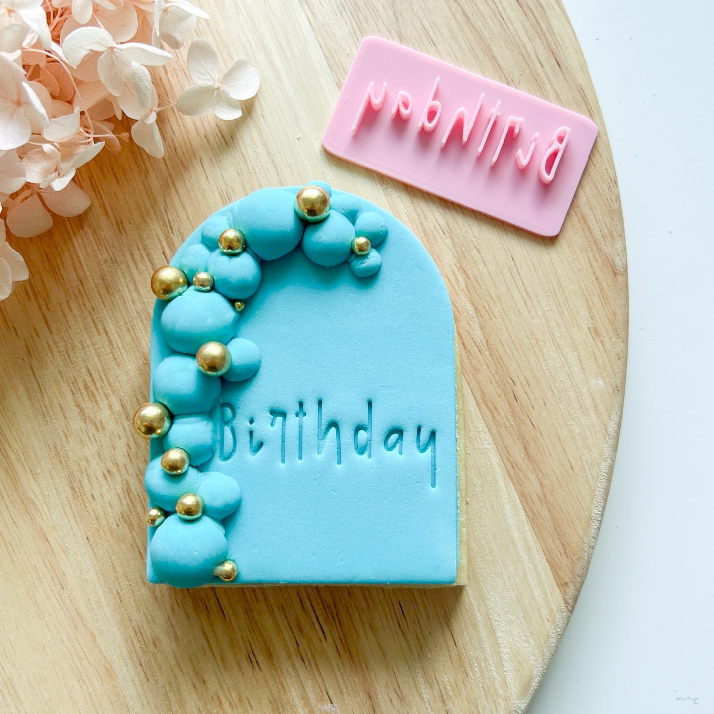 Birthday Font #3 - Fondant Stamp