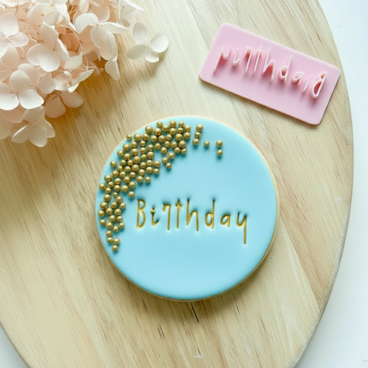 Birthday Font #3 - Fondant Stamp