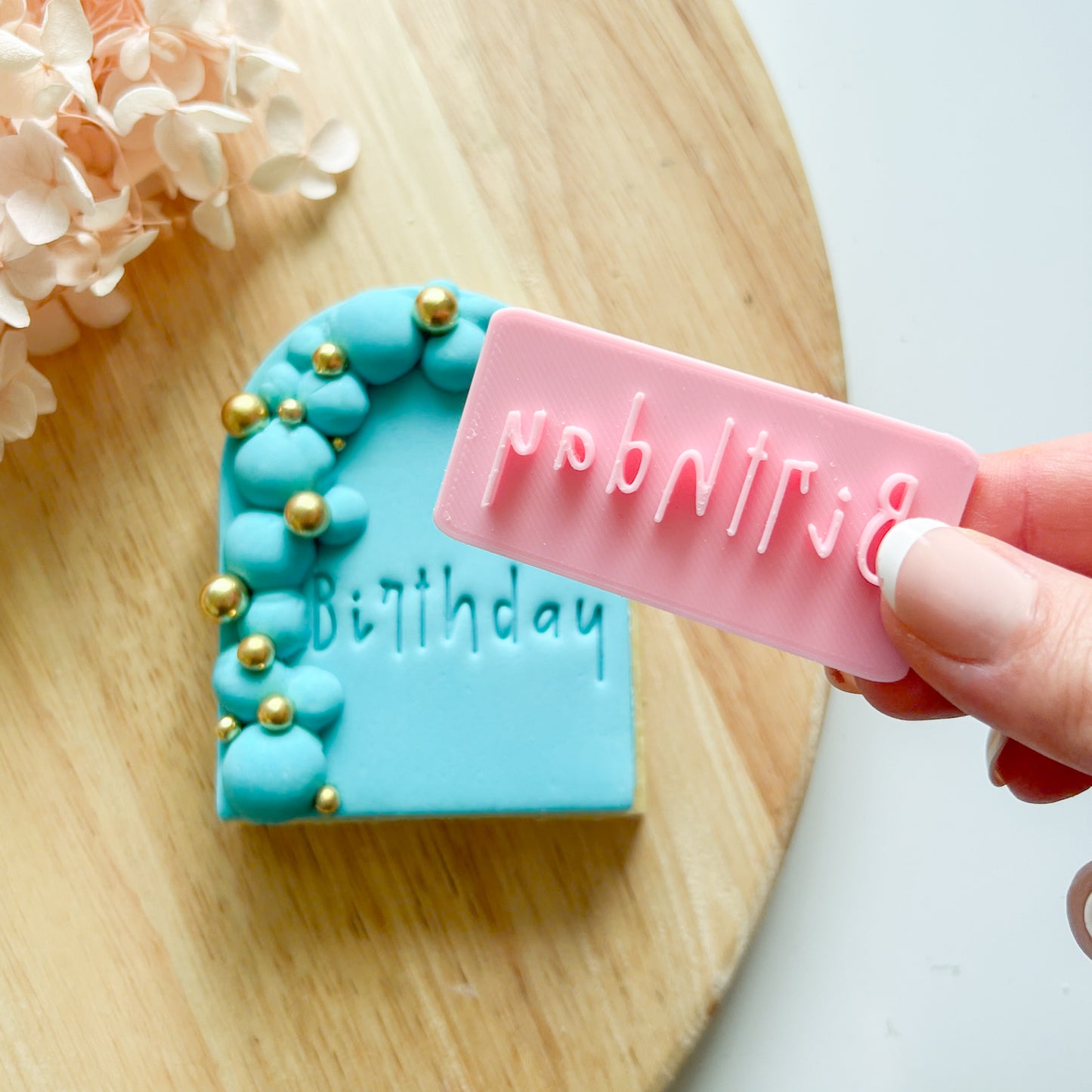 Birthday Font #3 - Fondant Stamp