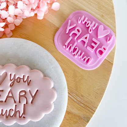 "I Love You Beary Much" Fondant Stamp