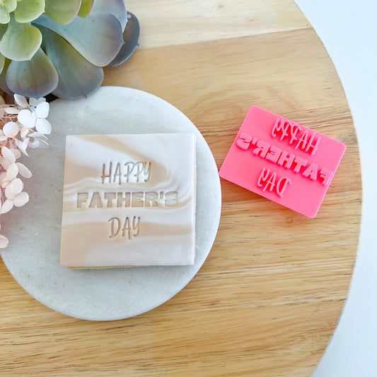 Happy Father's Day - Fondant Stamp