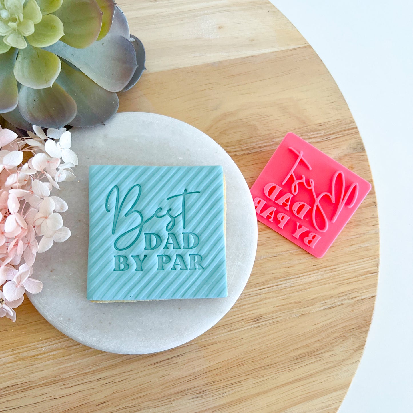 Best Dad By Par - Fondant Stamp