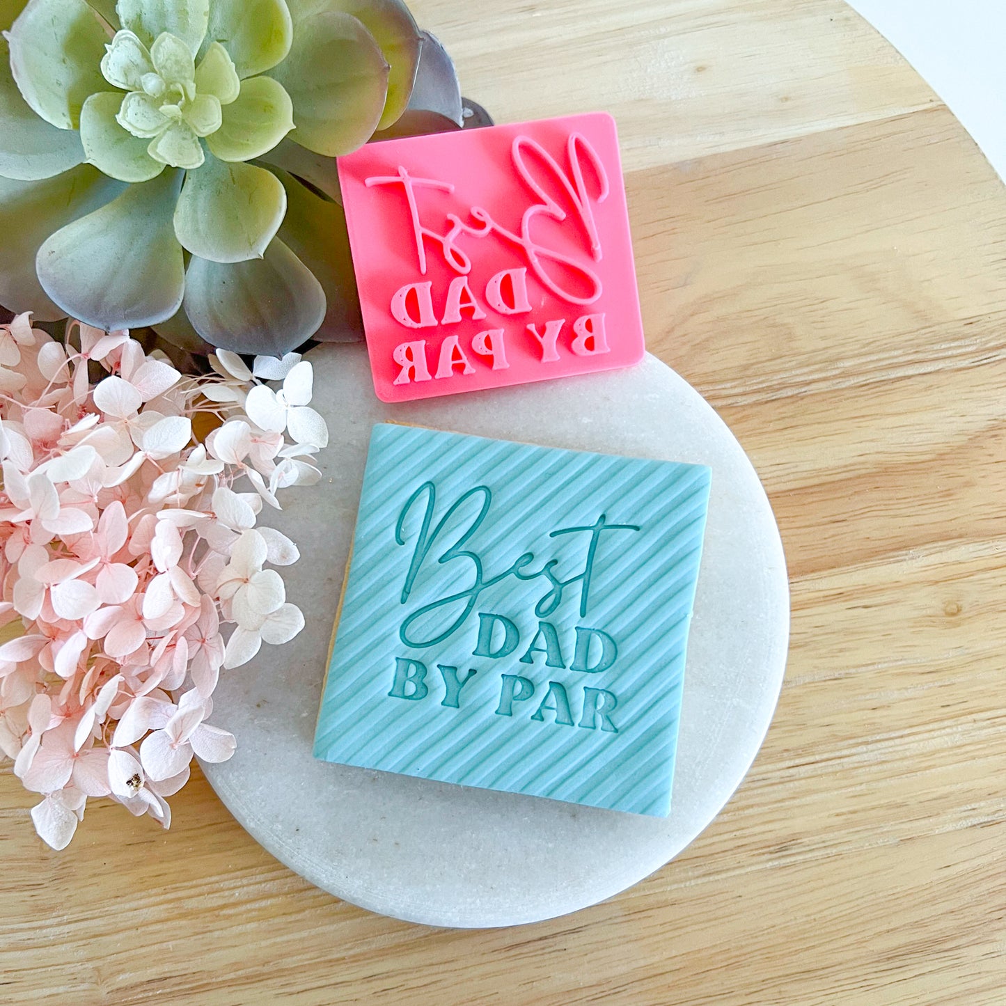 Best Dad By Par - Fondant Stamp