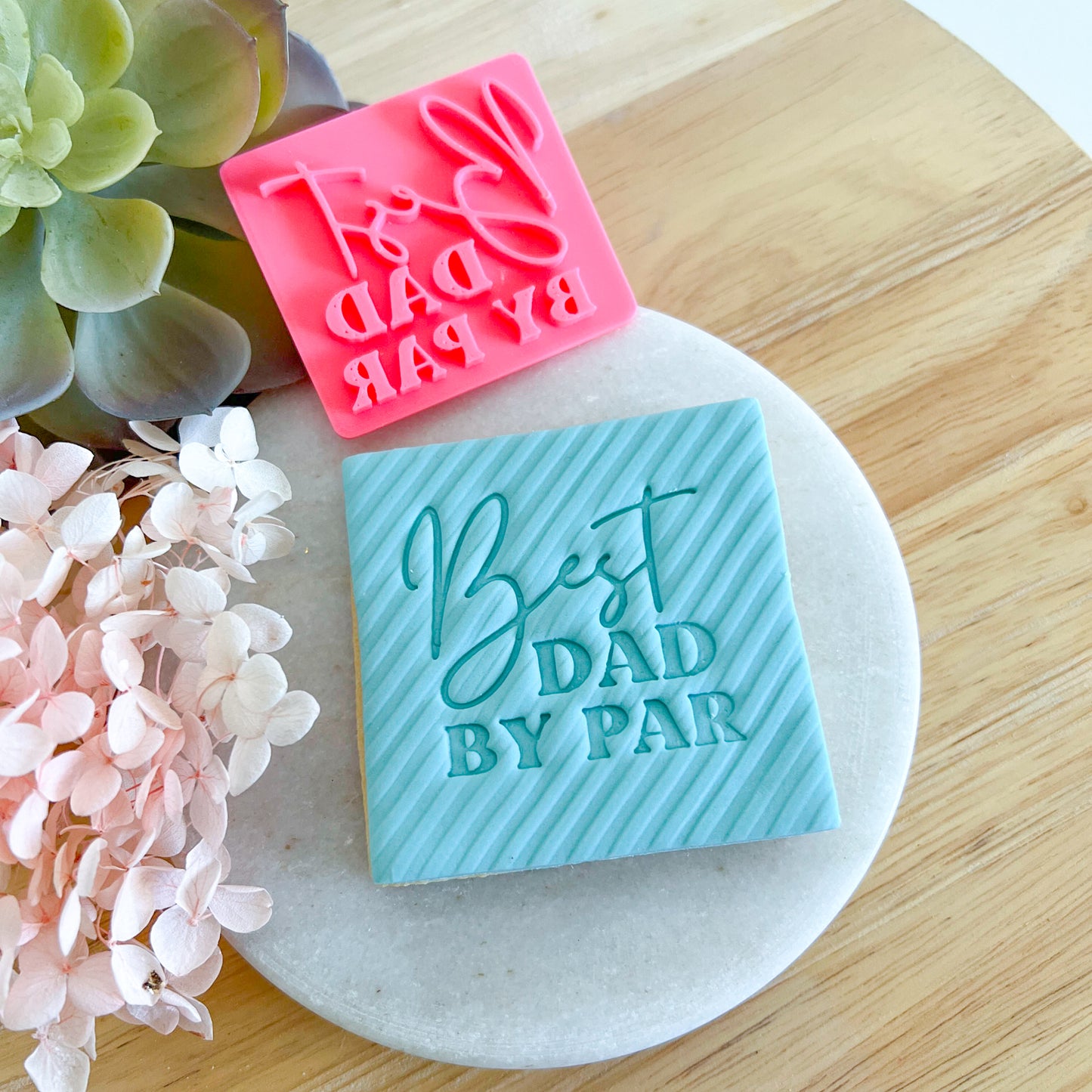 Best Dad By Par - Fondant Stamp