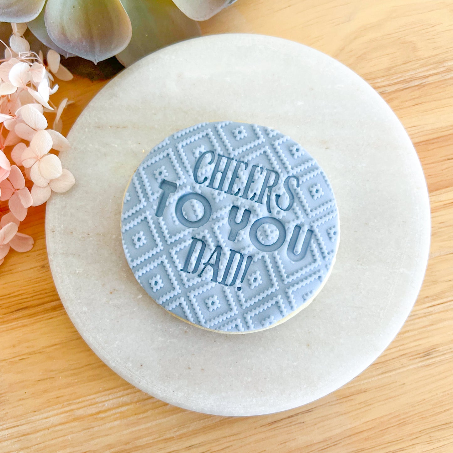 Cheers to You Dad! - Fondant Stamp