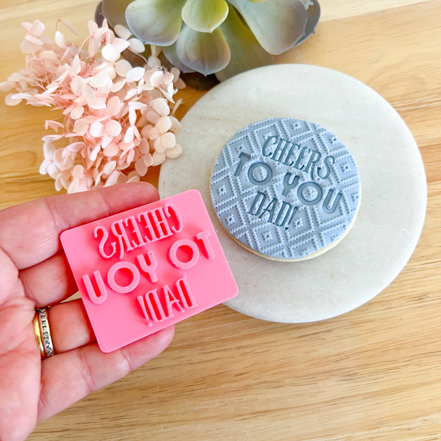 Cheers to You Dad! - Fondant Stamp