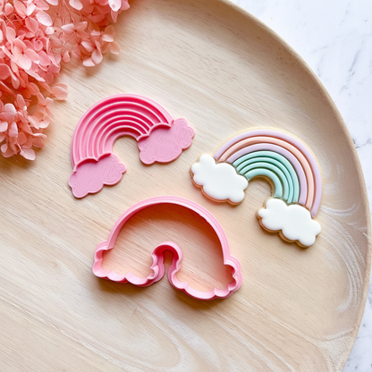 "Rainbow with Cloud" Cookie Cutter & Stamp