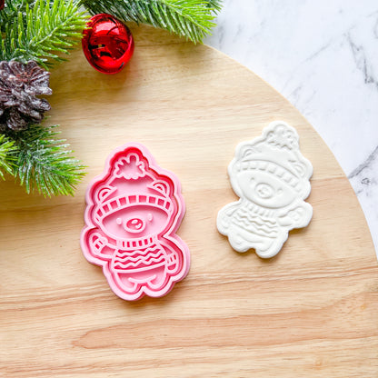 "Sweater Bear" Cookie Cutter & Stamp SECONDS SALE