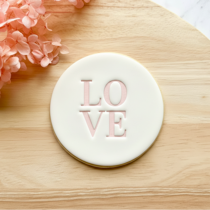 "Stacked Love" Fondant Stamp