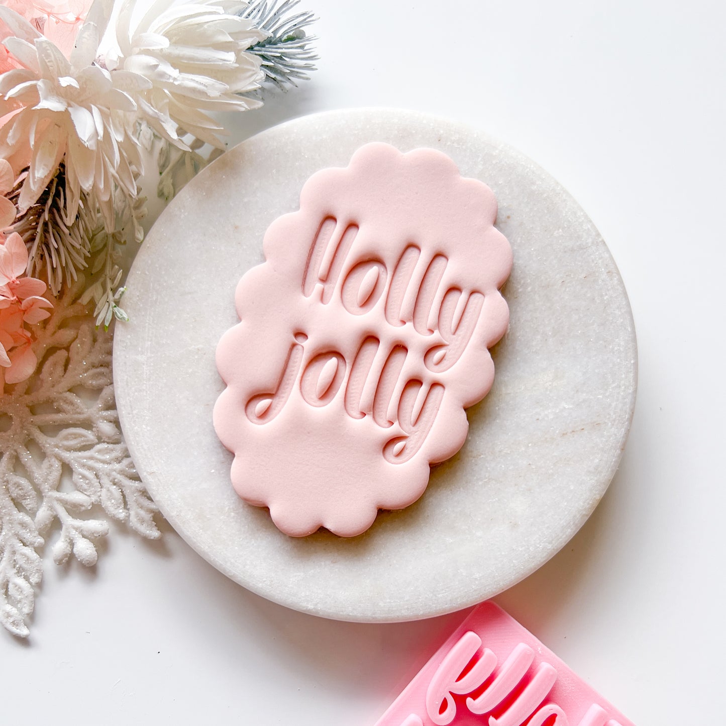 Holly Jolly - Fondant Stamp