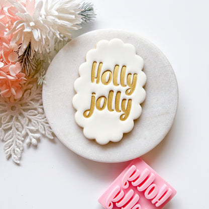Holly Jolly - Fondant Stamp