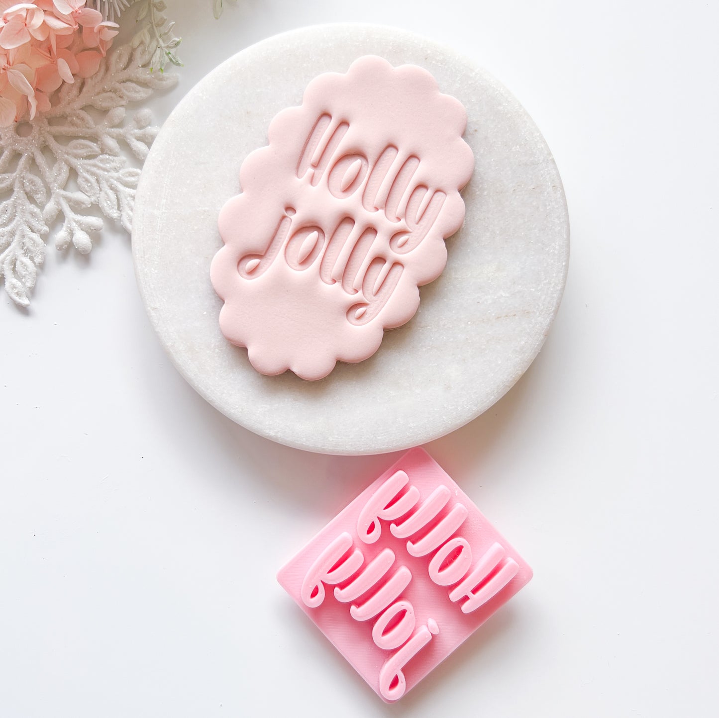 Holly Jolly - Fondant Stamp
