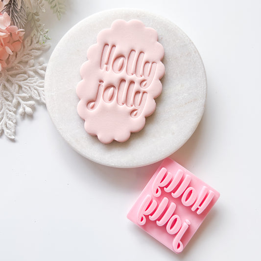 Holly Jolly - Fondant Stamp