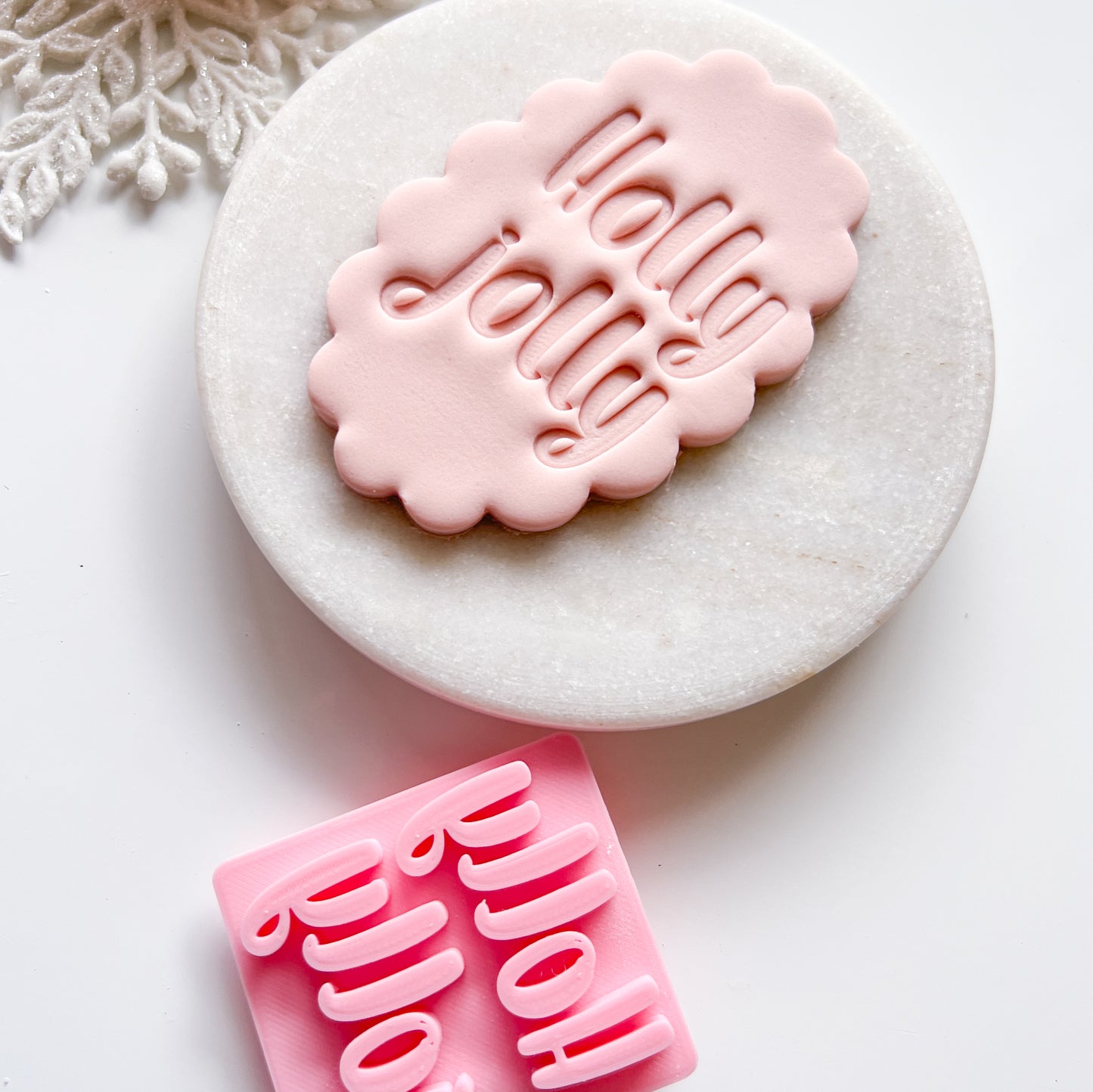 Holly Jolly - Fondant Stamp