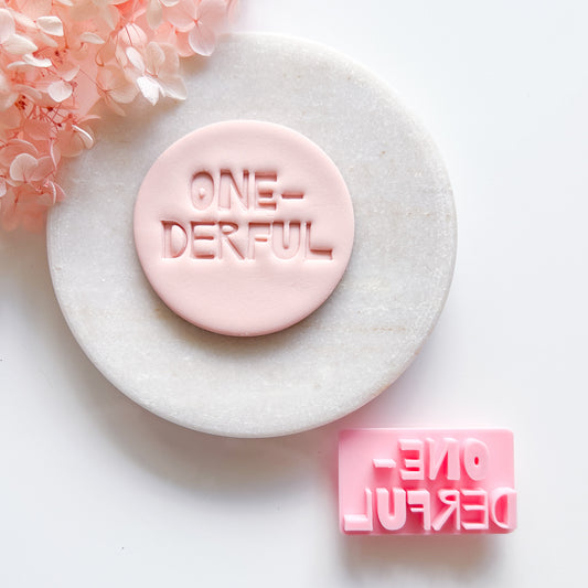 One-derful - Fondant Stamp