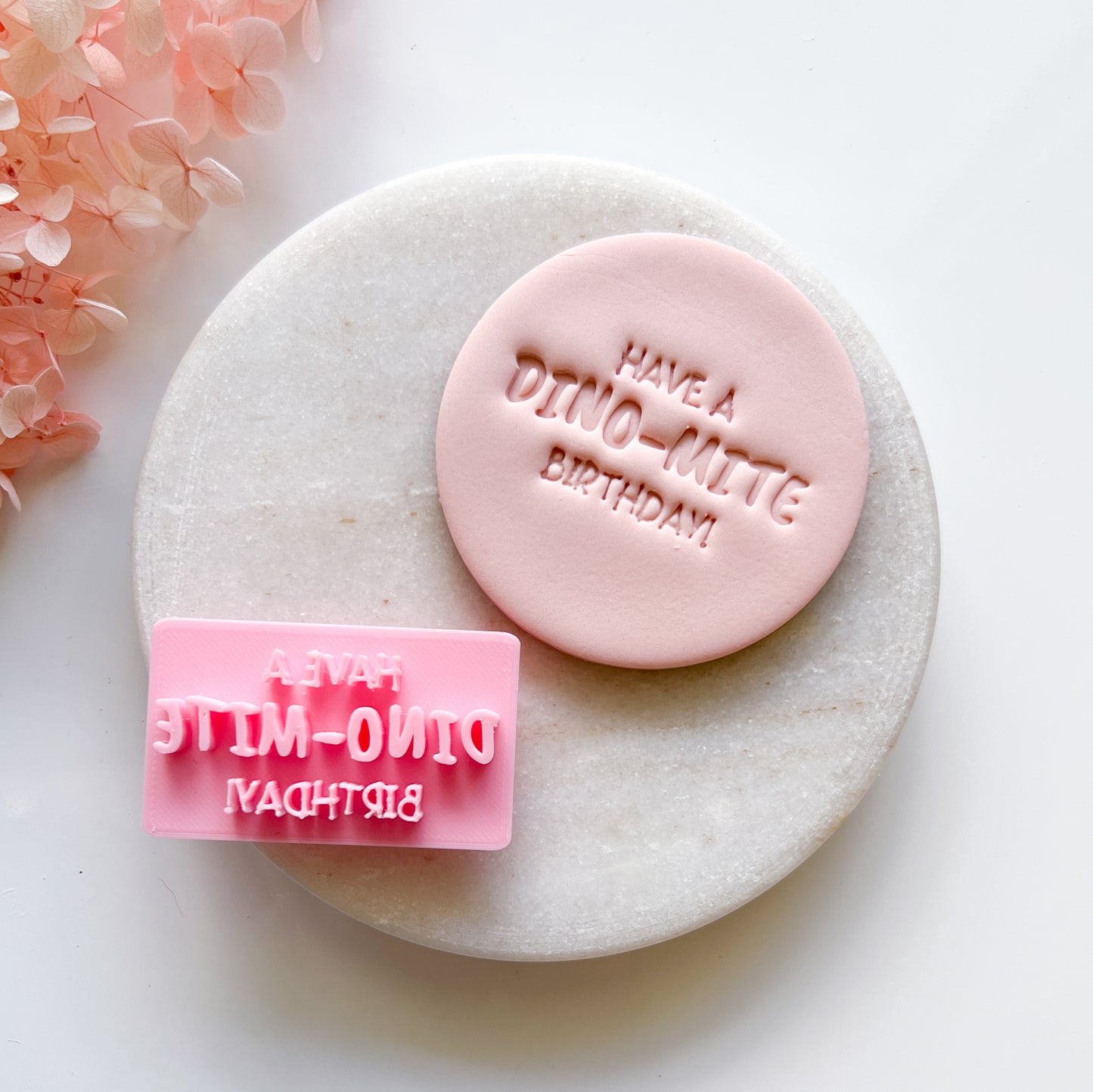 Have a Dino-Mite Birthday - Fondant Stamp