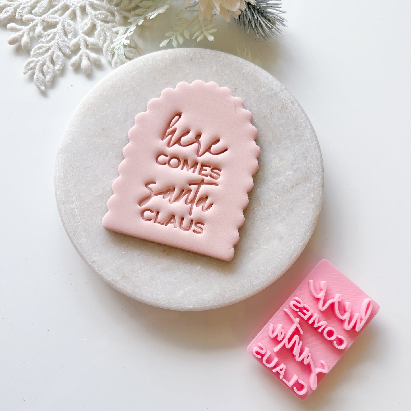 Here Comes Santa Claus - Fondant Stamp