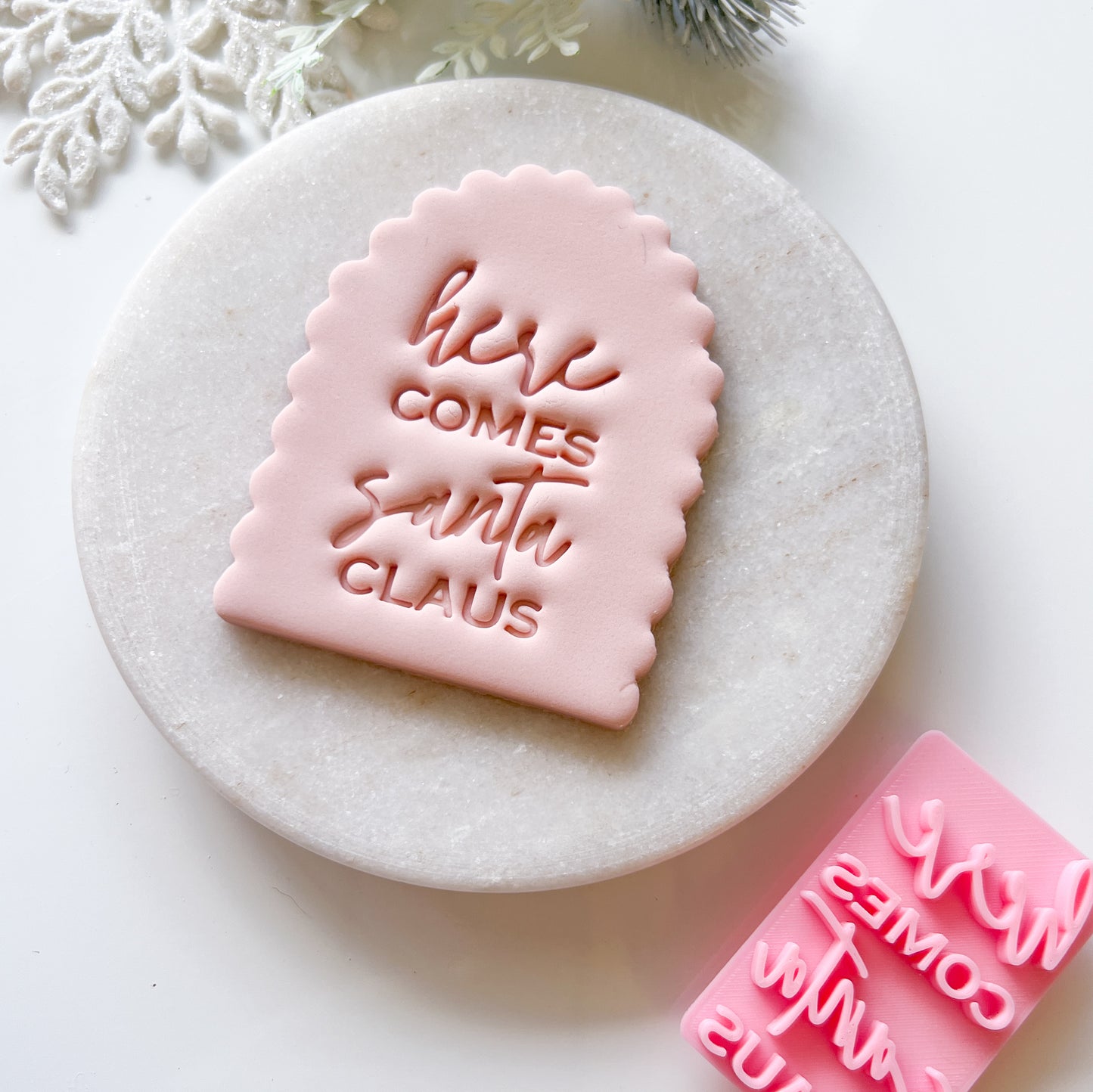 Here Comes Santa Claus - Fondant Stamp