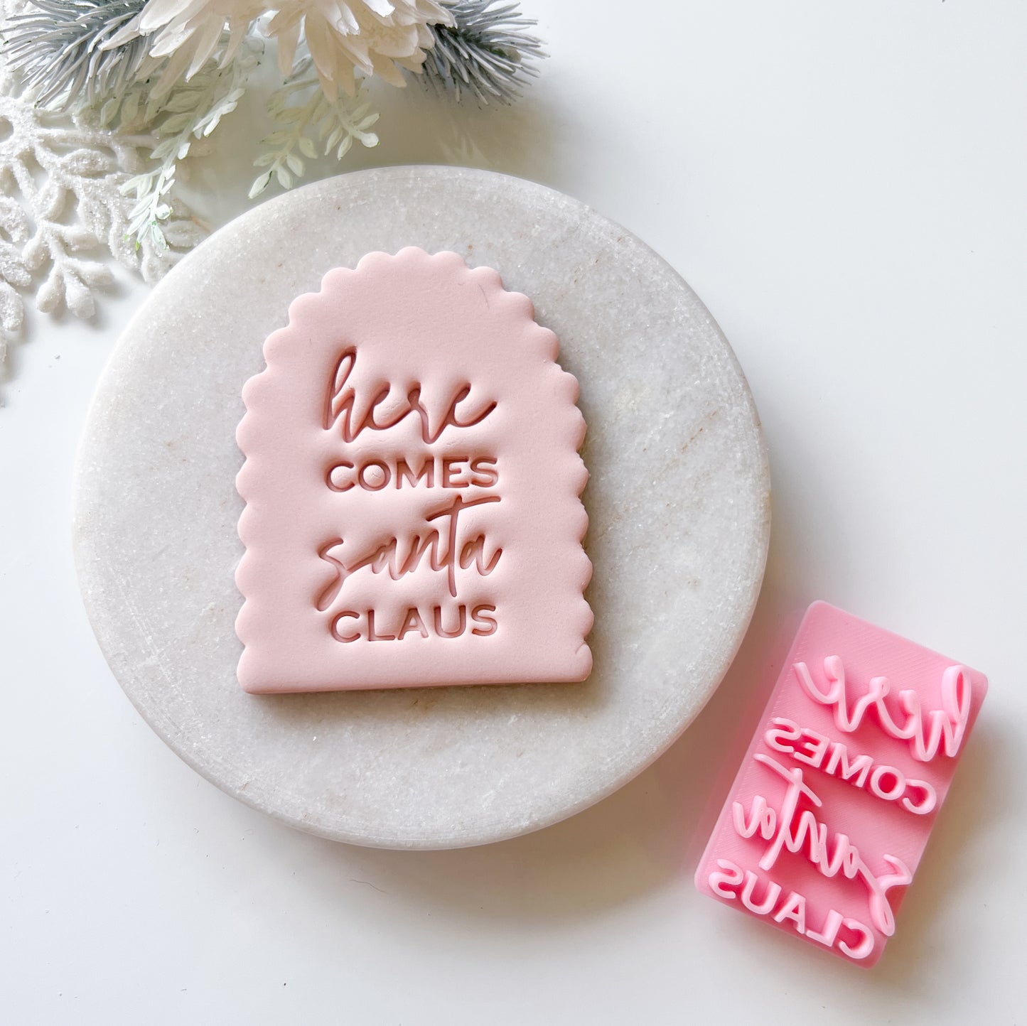 Here Comes Santa Claus - Fondant Stamp