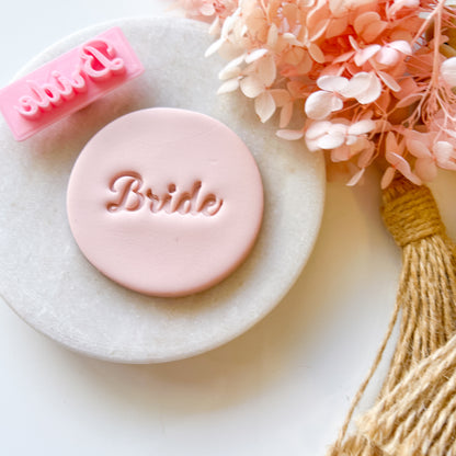 "Bride Font #1" Fondant Stamp