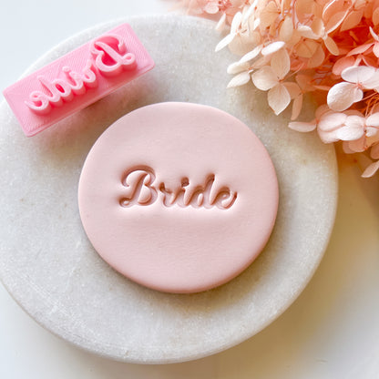 "Bride Font #1" Fondant Stamp
