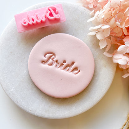 "Bride Font #1" Fondant Stamp