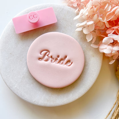 "Bride Font #1" Fondant Stamp