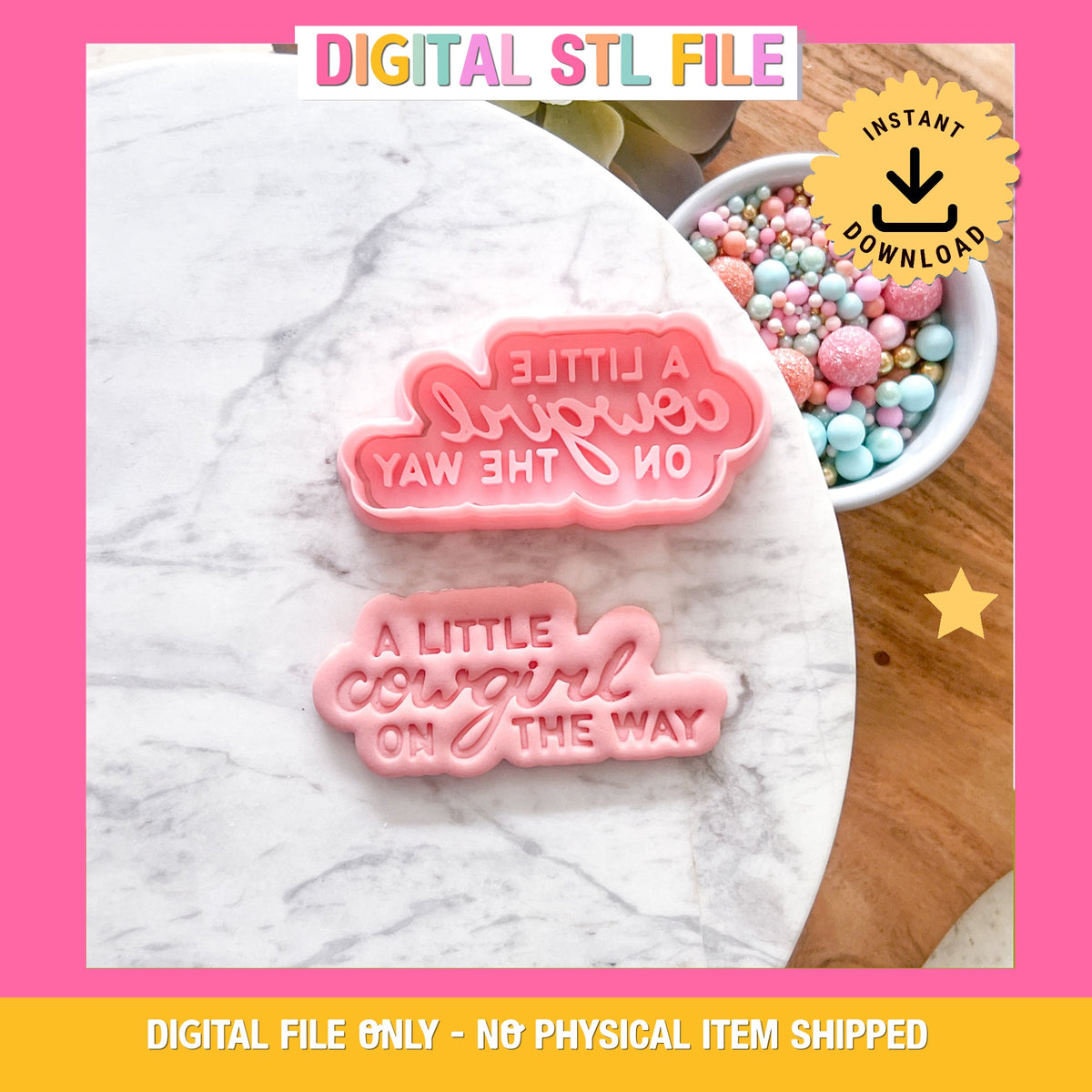 "Little Cowgirl" - Cookie Cutter & Stamp Set