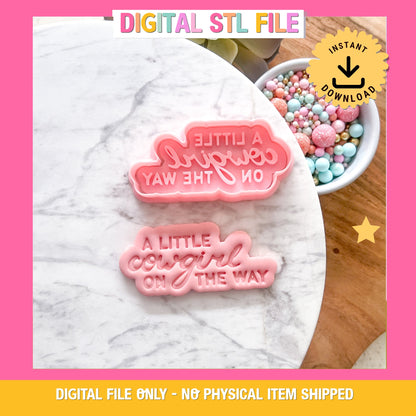 "Little Cowgirl" - Cookie Cutter & Stamp Set