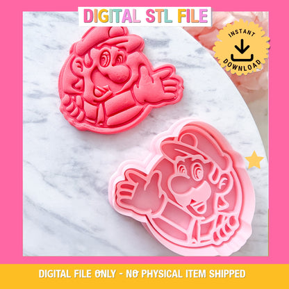 "Luigi" Cookie Cutter & Stamp