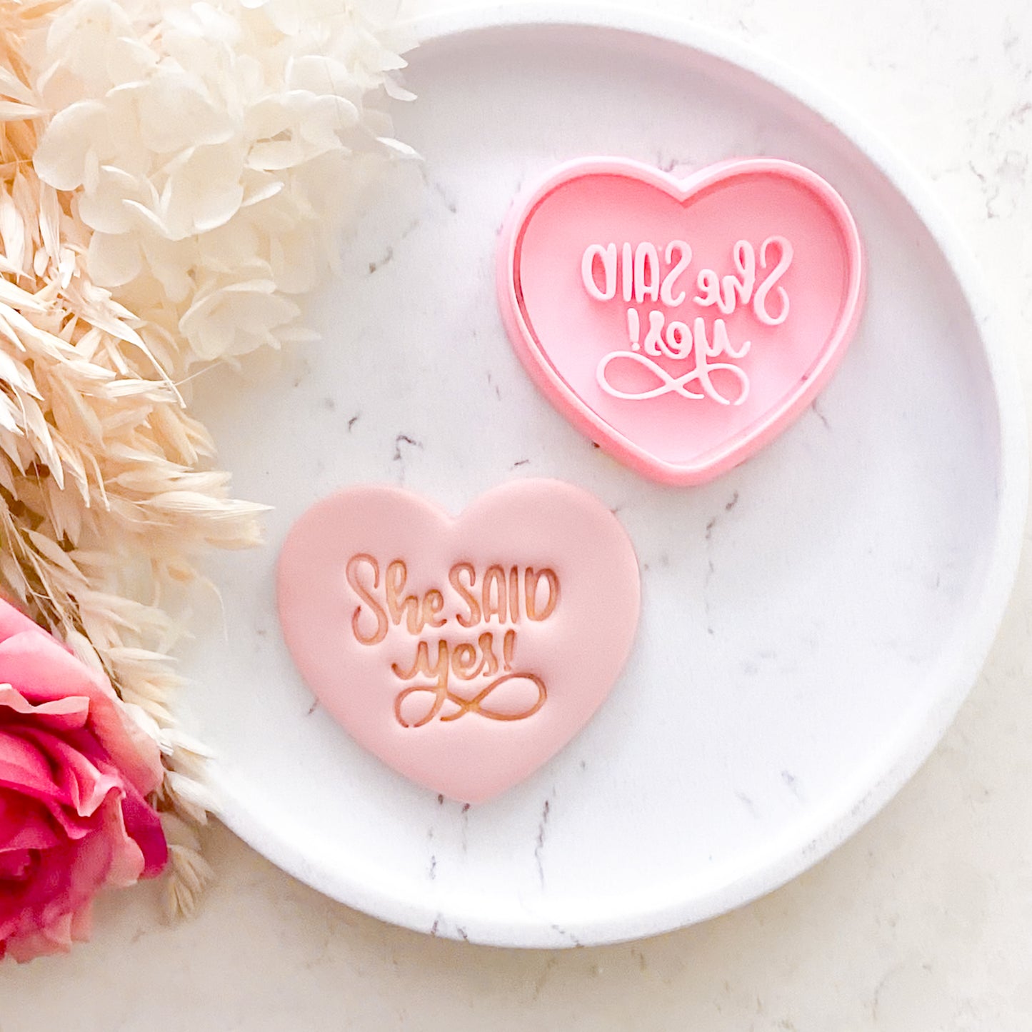 "She Said Yes" - Cookie Cutter & Stamp