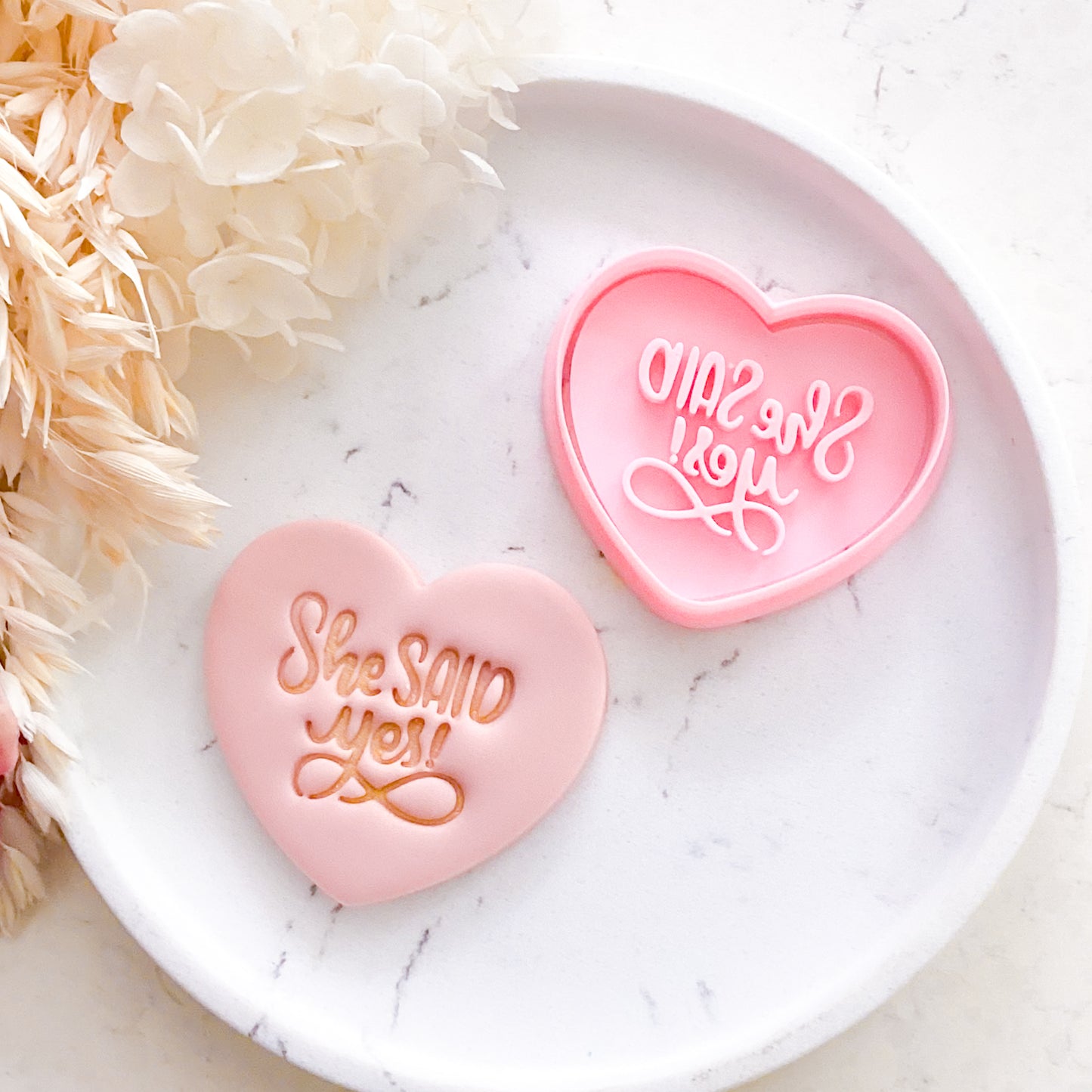 "She Said Yes" - Cookie Cutter & Stamp