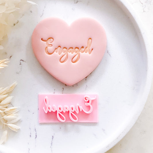 "Engaged" - Fondant Stamp