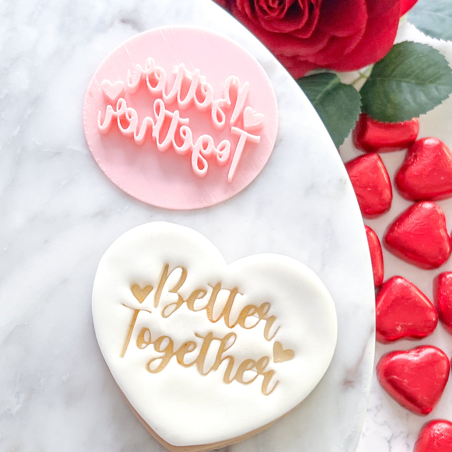 "Better Together" - Fondant Stamp