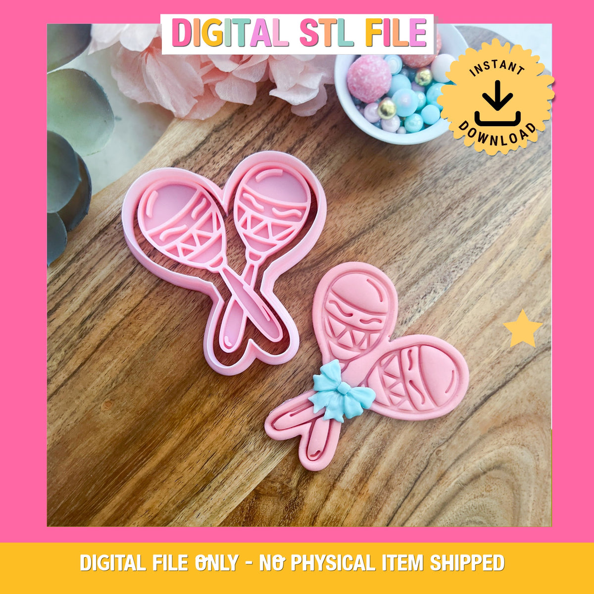 "Maracas" - Cookie Cutter & Stamp